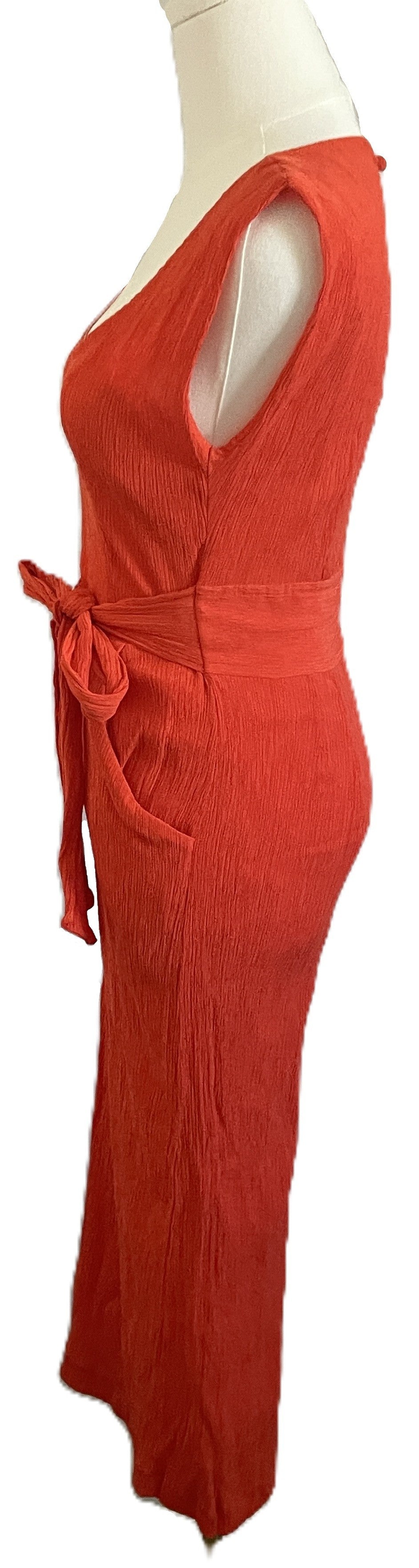 By Anthropology orange jumpsuit 
