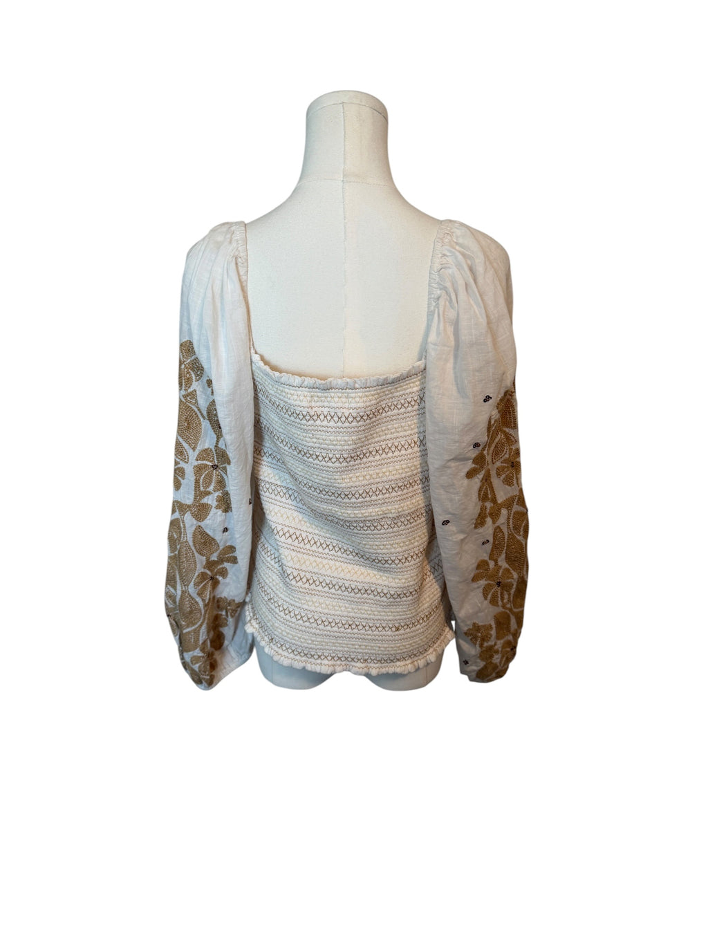 Anthropologie peasant top Size Large