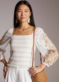 Anthropologie peasant top Size Large
