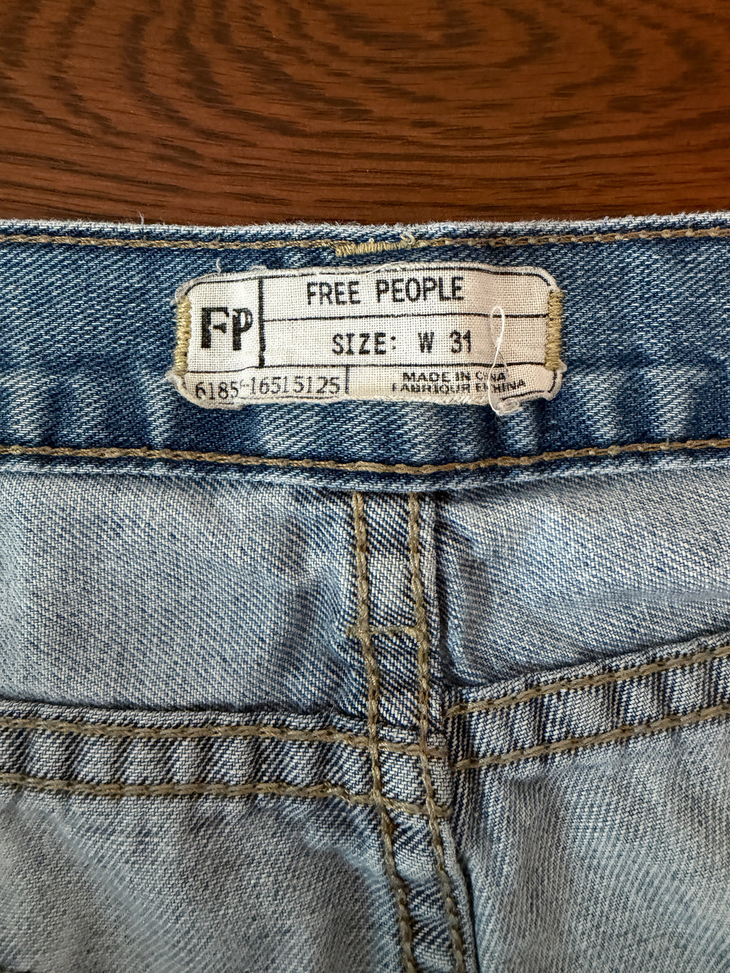 Free People High Rise Denim Shorts