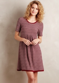 Anthropologie Maeve Dora red and white textured knit mini dress