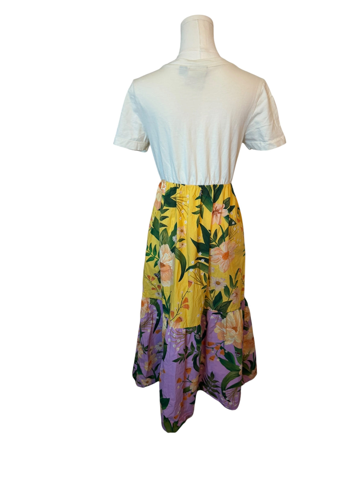 Farm Rio Tiered Maxi Shirt Dress features a graphic "Feita de Brasil"