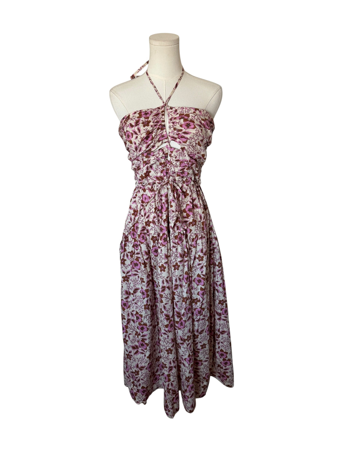 Jason Wu Convertible Floral-Print Halter Midi Dress