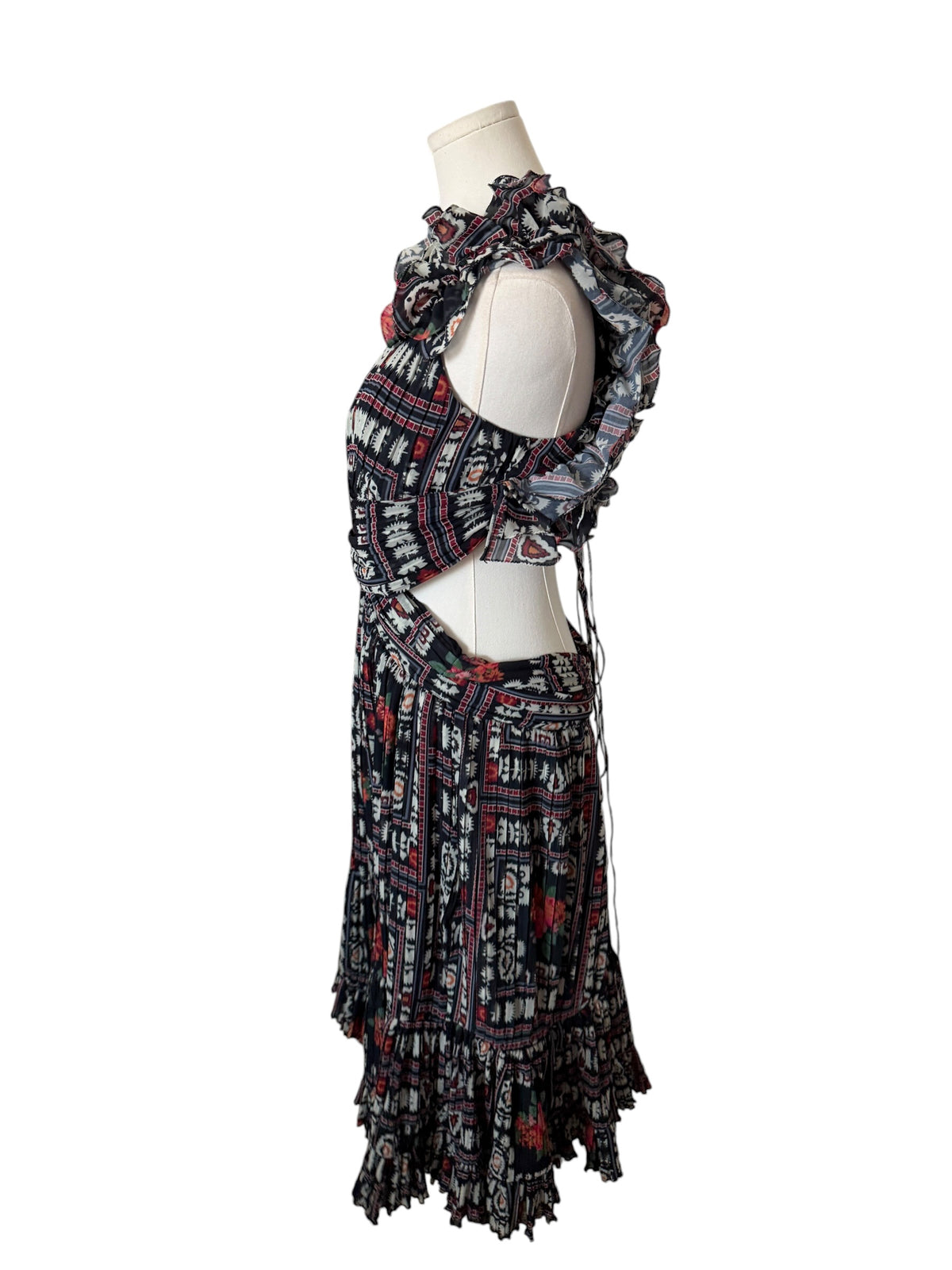 Let me be Ruffle Tie Back Dress