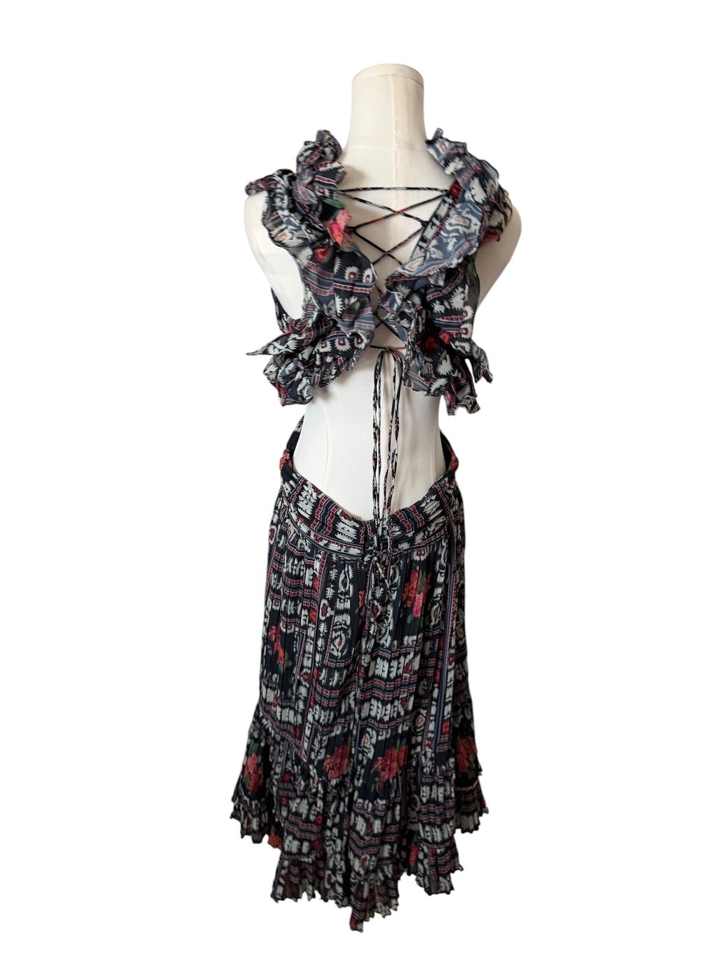 Let me be Ruffle Tie Back Dress