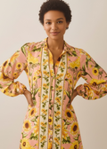 Farm Rio x Anthropologie long sleeve button-front mini dress