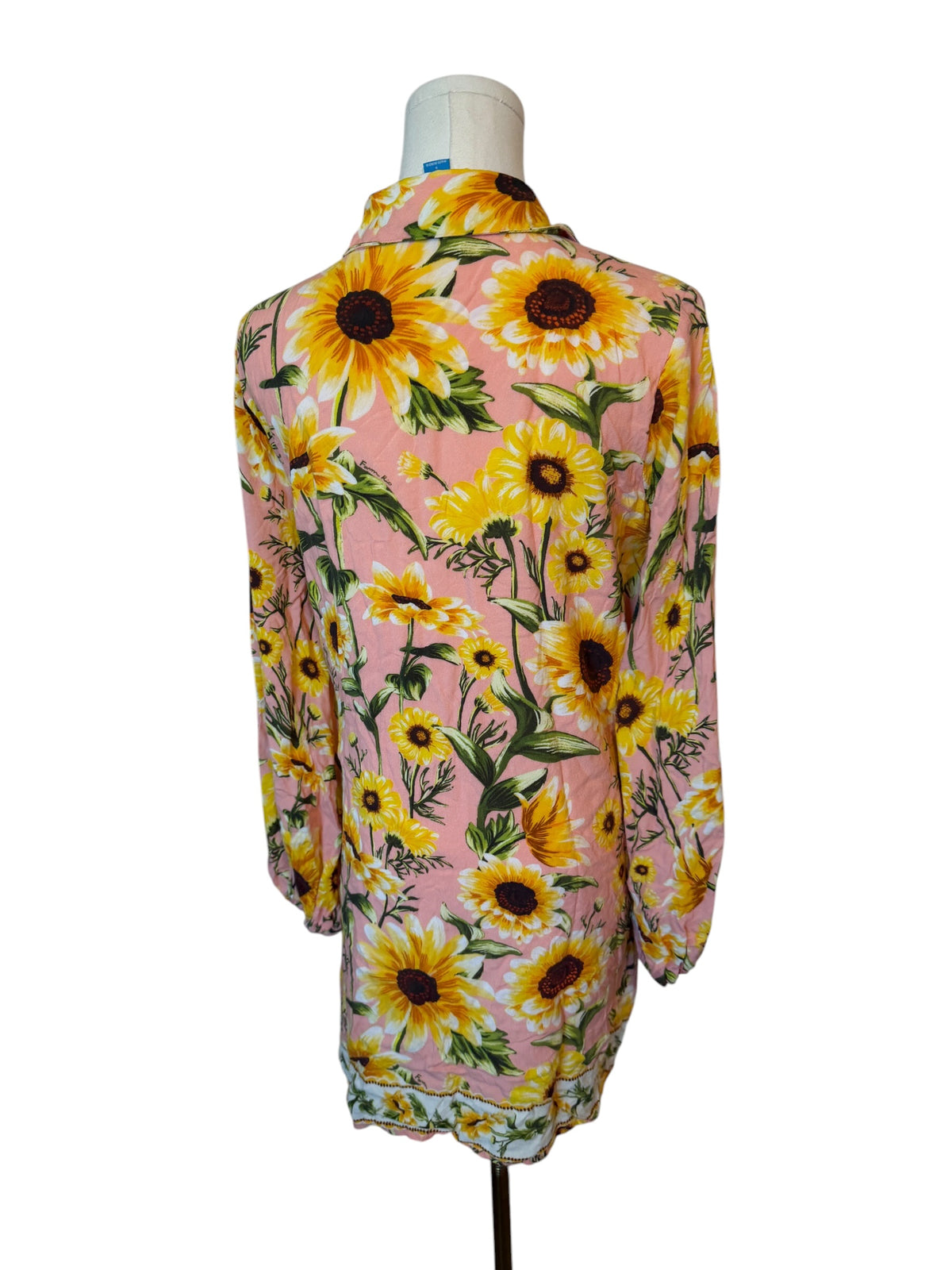 Farm Rio x Anthropologie long sleeve button-front mini dress