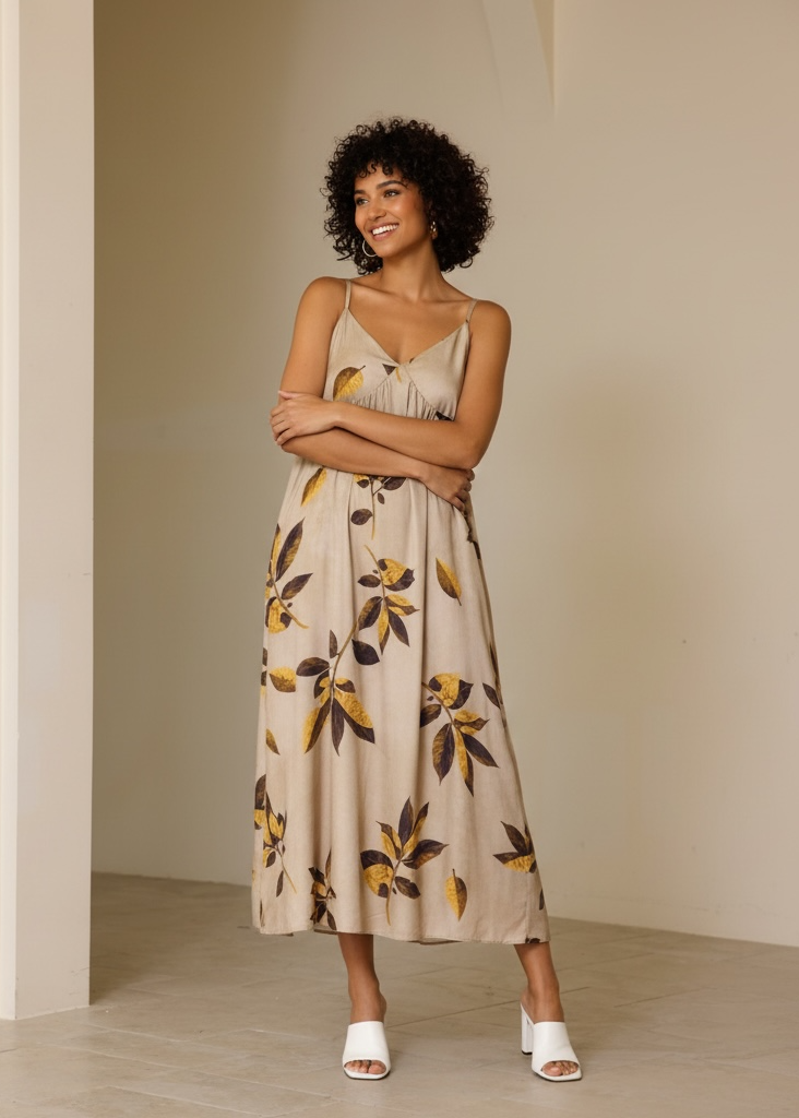 Luna Floral Summer Midi Dress