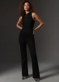Pilcro High-Neck Flare Jumpsuit