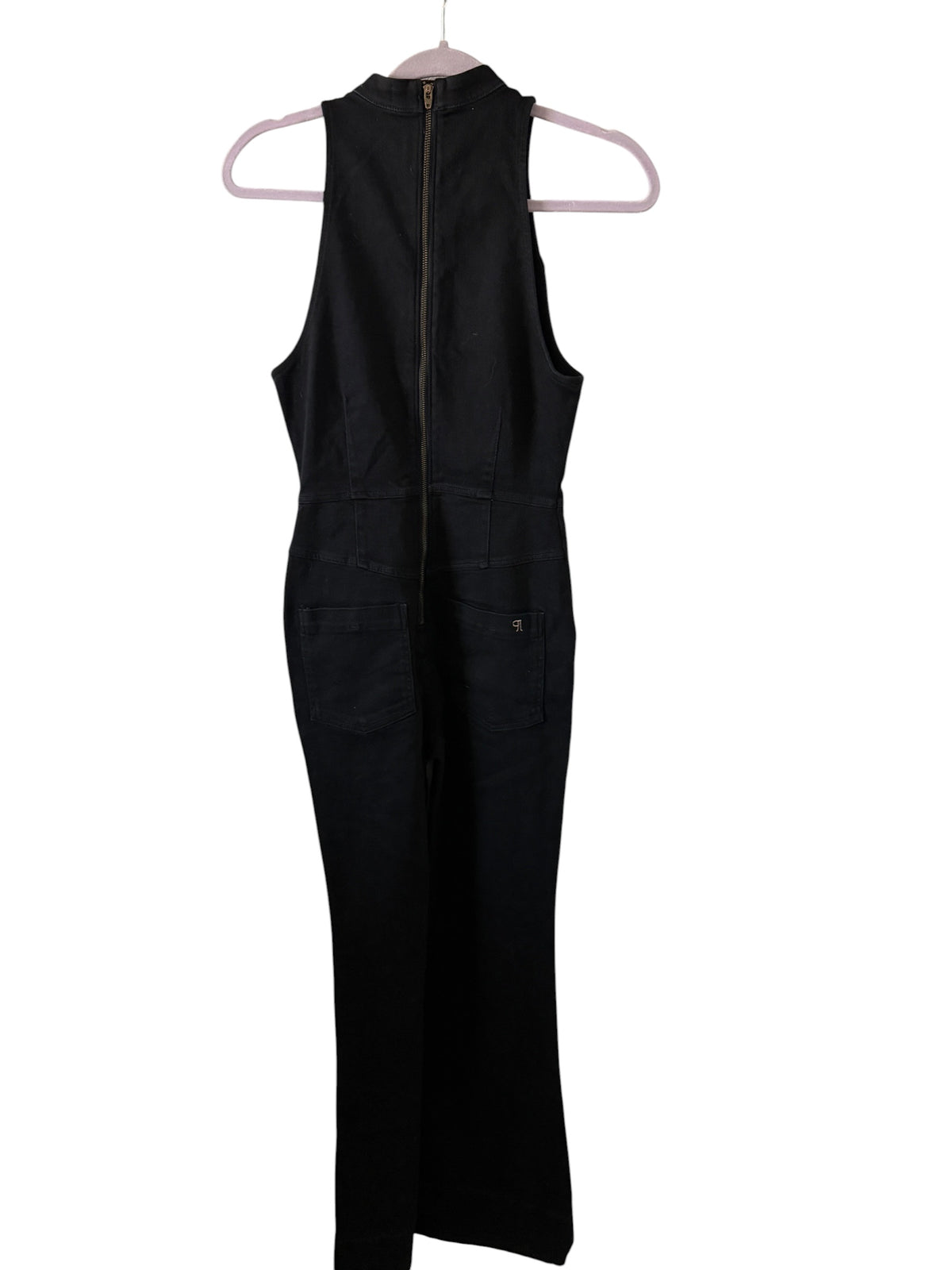 Pilcro High-Neck Flare Jumpsuit
