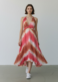 Lovestitch Halter Tie-Dye High-Low Maxi Dress NWT