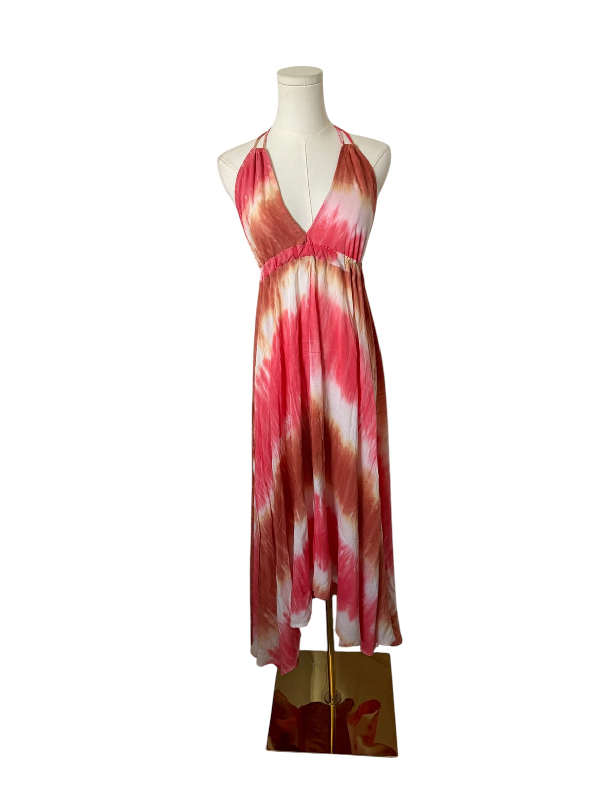 Lovestitch Halter Tie-Dye High-Low Maxi Dress NWT