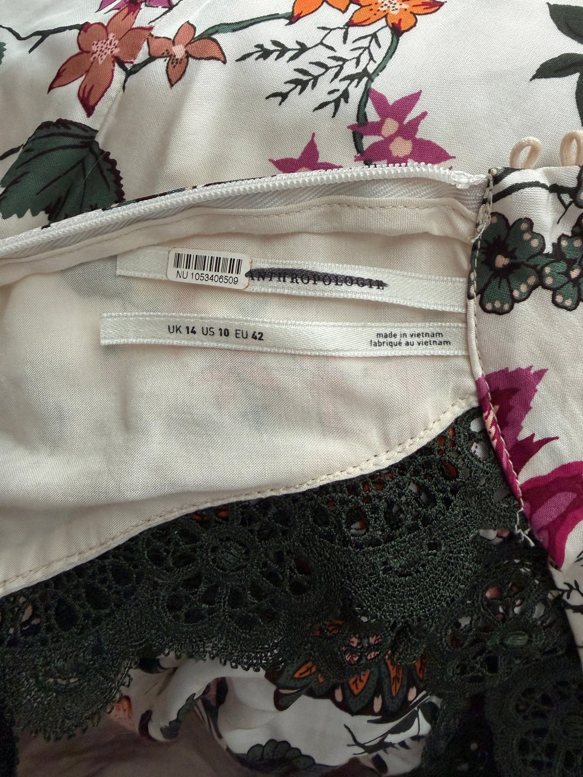 By Anthropologie Lace-Trim A-Line Dress