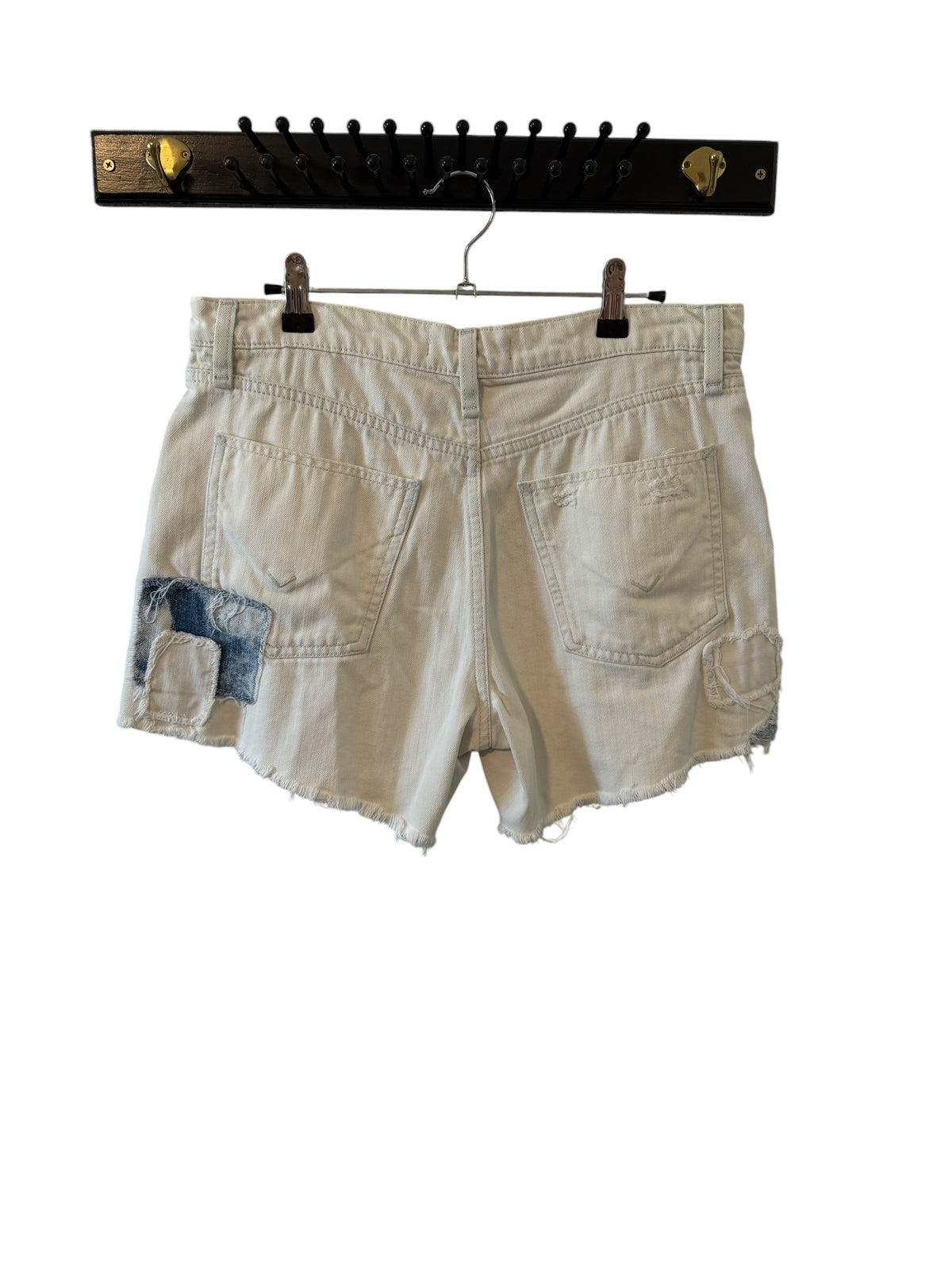 Hudson Jeans Devon High-Rise Patchwork Boyfriend Shorts