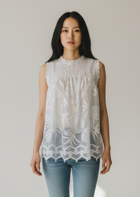 Maeve Pineapple Lace Blouse