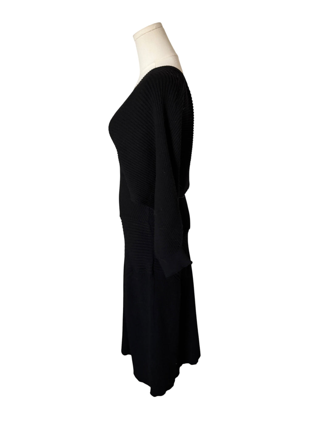 By Anthropologie Smocked-Waist Ribbed Sweater Dress