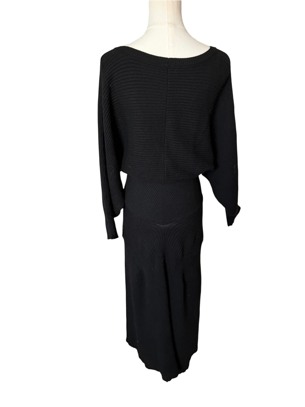 By Anthropologie Smocked-Waist Ribbed Sweater Dress