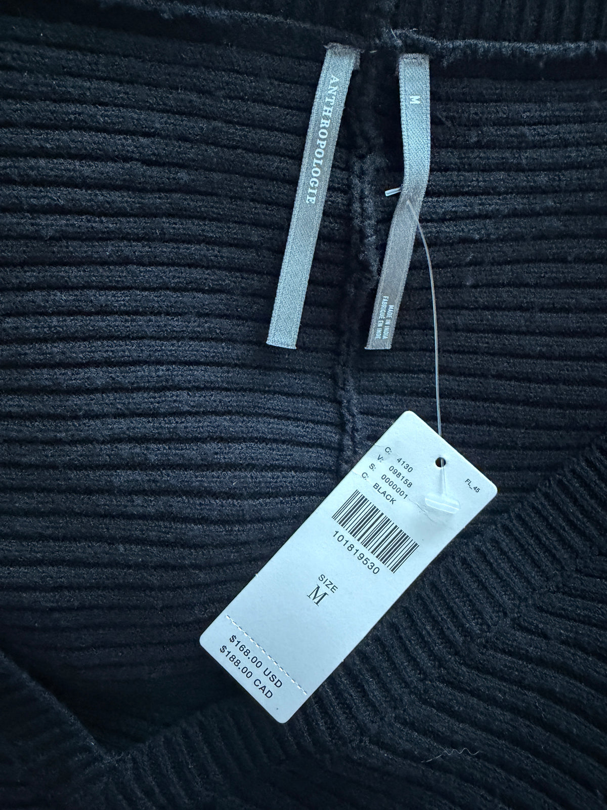 By Anthropologie Smocked-Waist Ribbed Sweater Dress