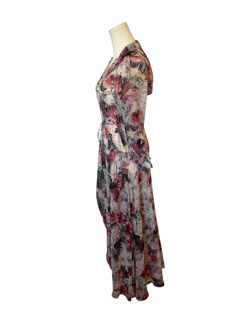 Haute Hippie lightweight floral silk duster cardigan