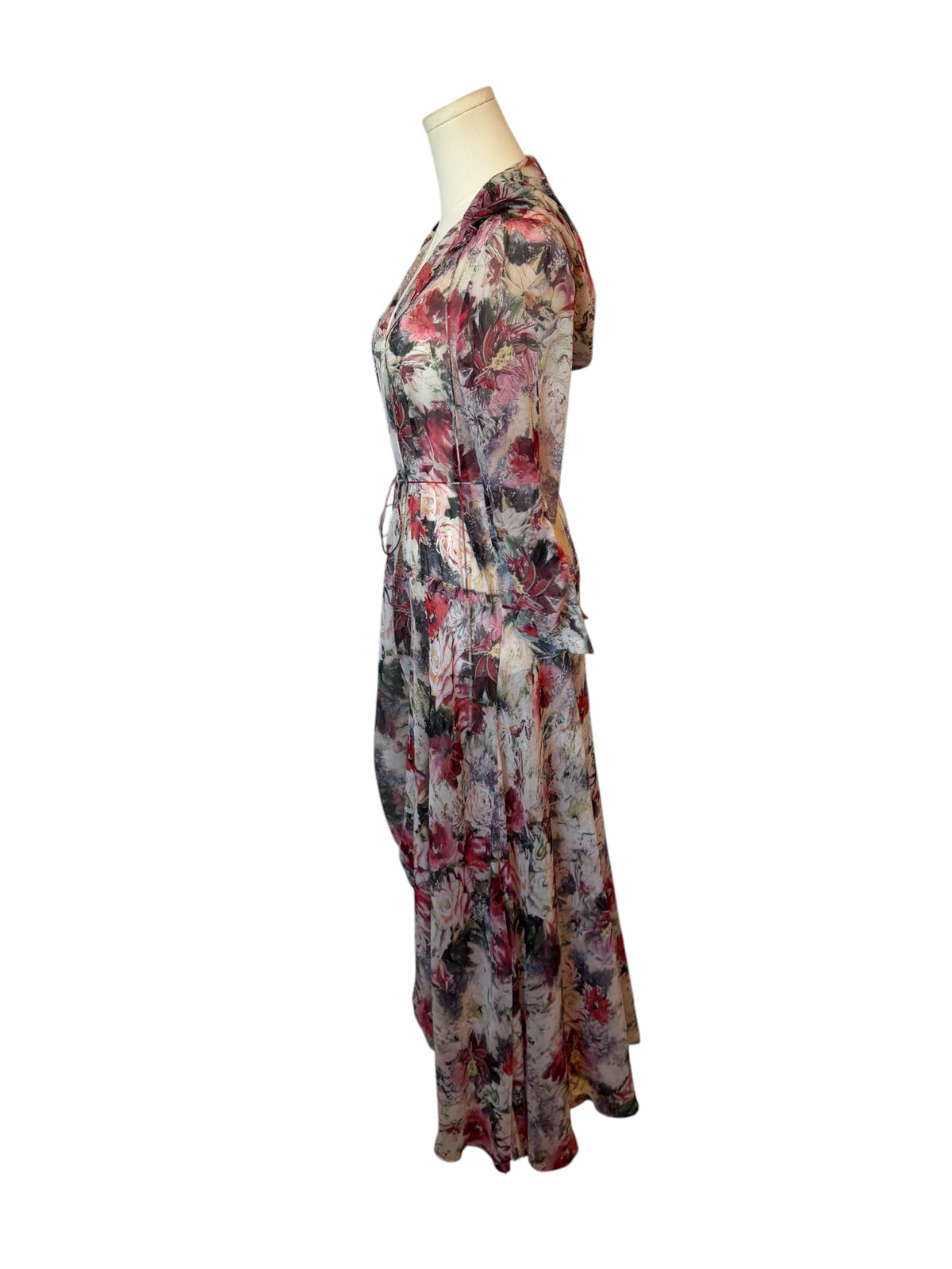 Haute Hippie lightweight floral silk duster cardigan