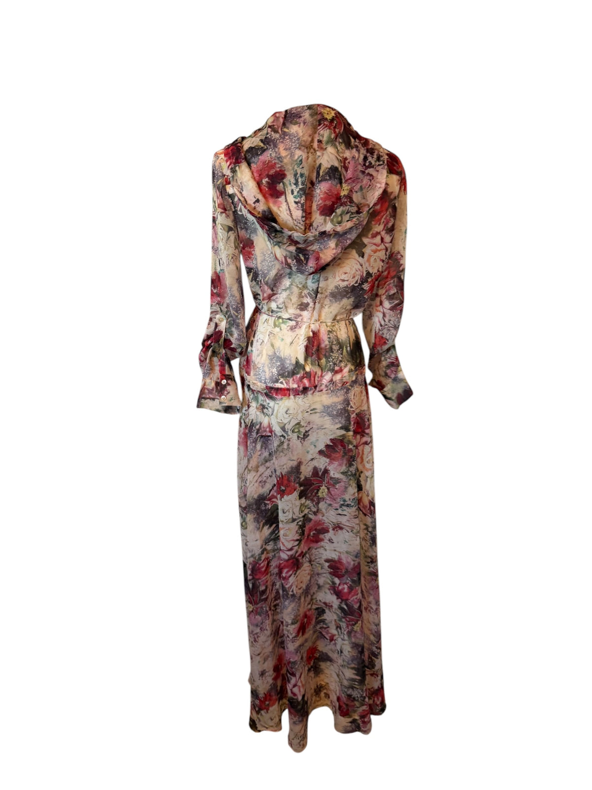 Haute Hippie lightweight floral silk duster cardigan
