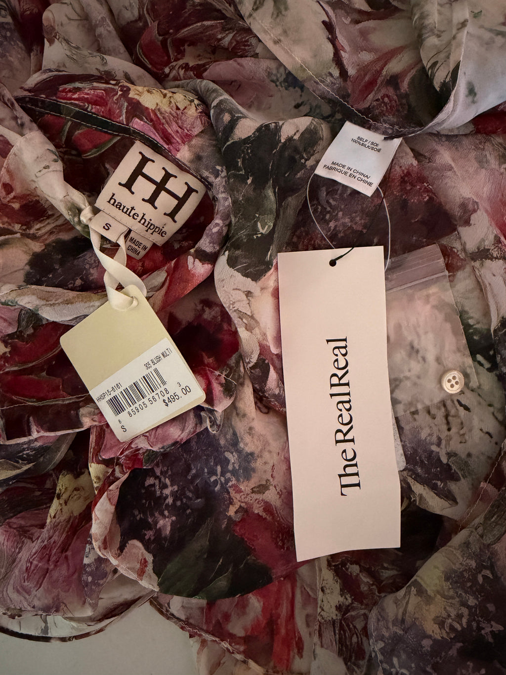 Haute Hippie lightweight floral silk duster cardigan