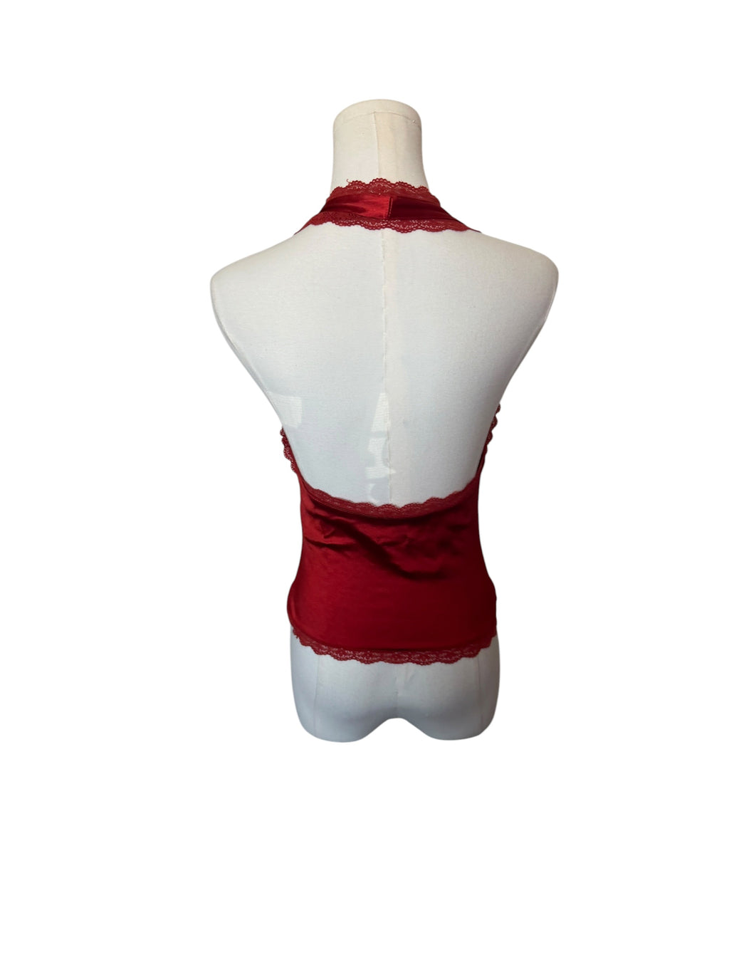red satin top by Kimchi Blue for Urban Outfitters