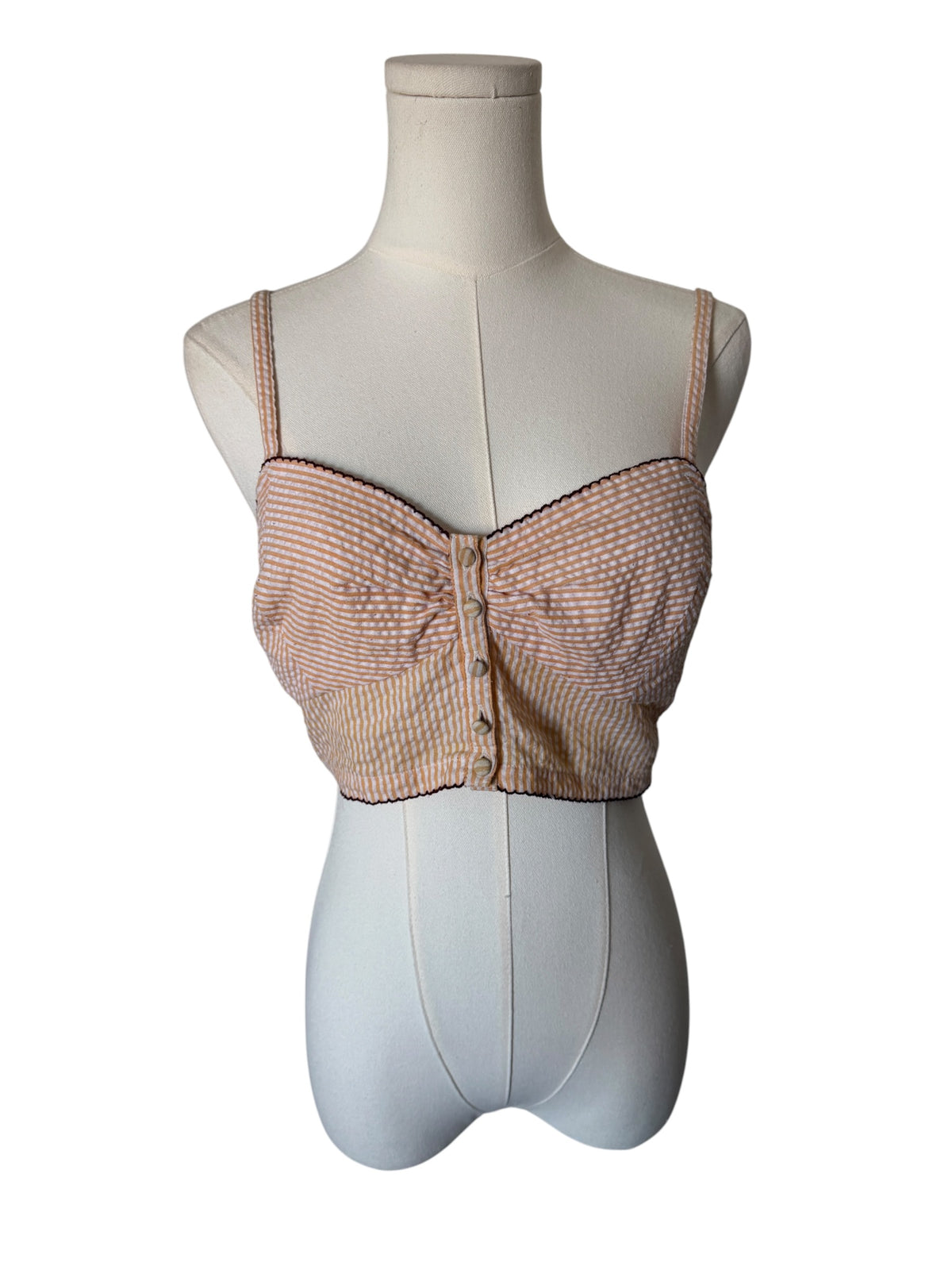 Free People Intimately stripped corset crop top