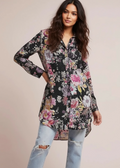 Anthropologie Maeve autumnal floral tunic