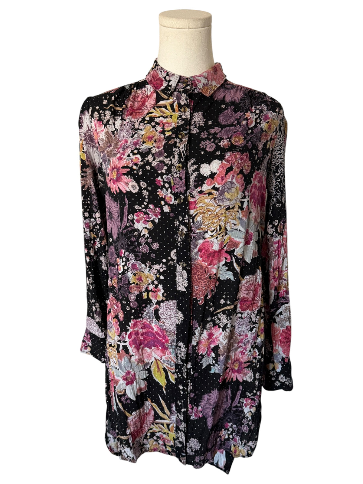 Anthropologie Maeve autumnal floral tunic