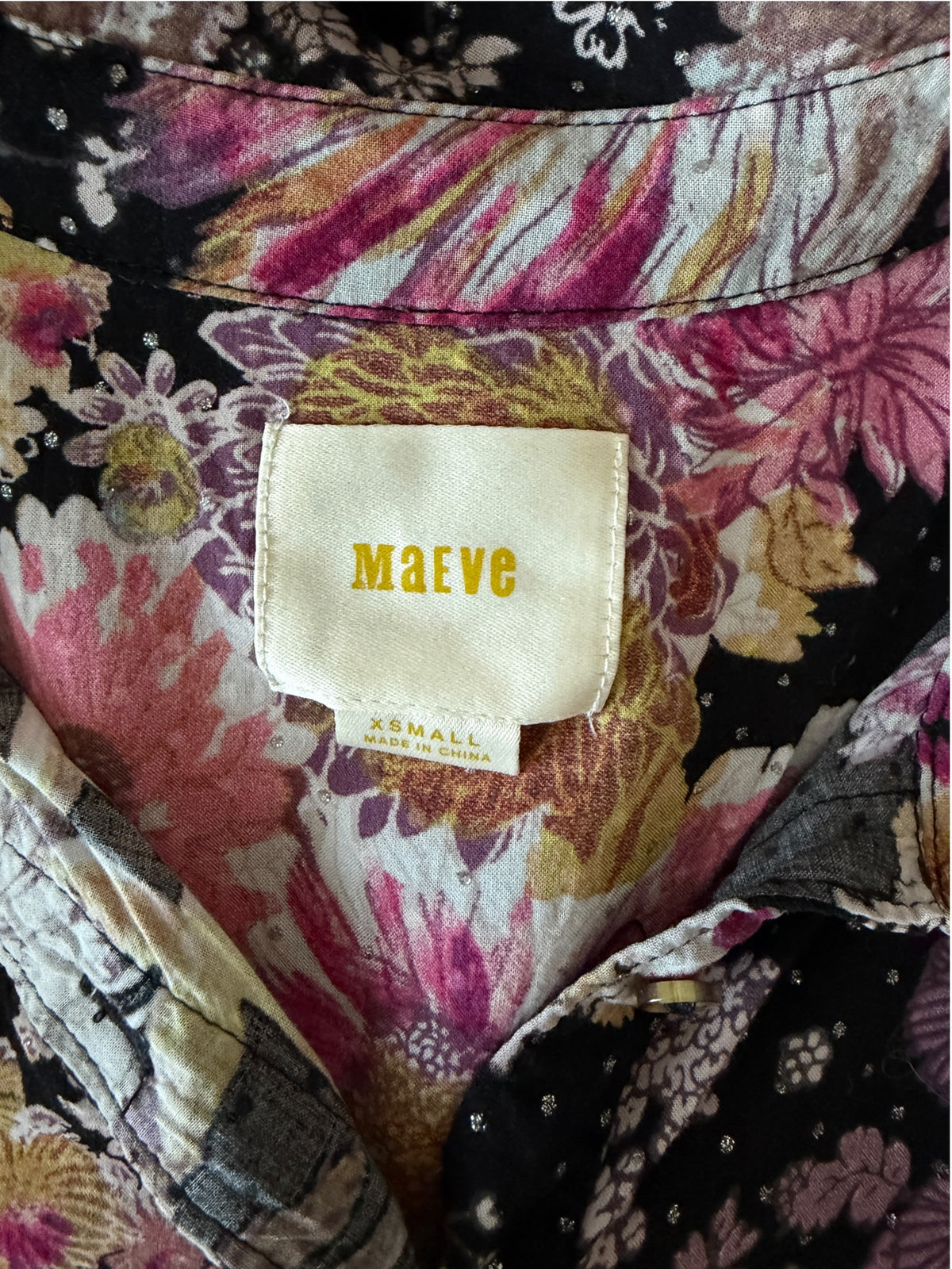 Anthropologie Maeve autumnal floral tunic