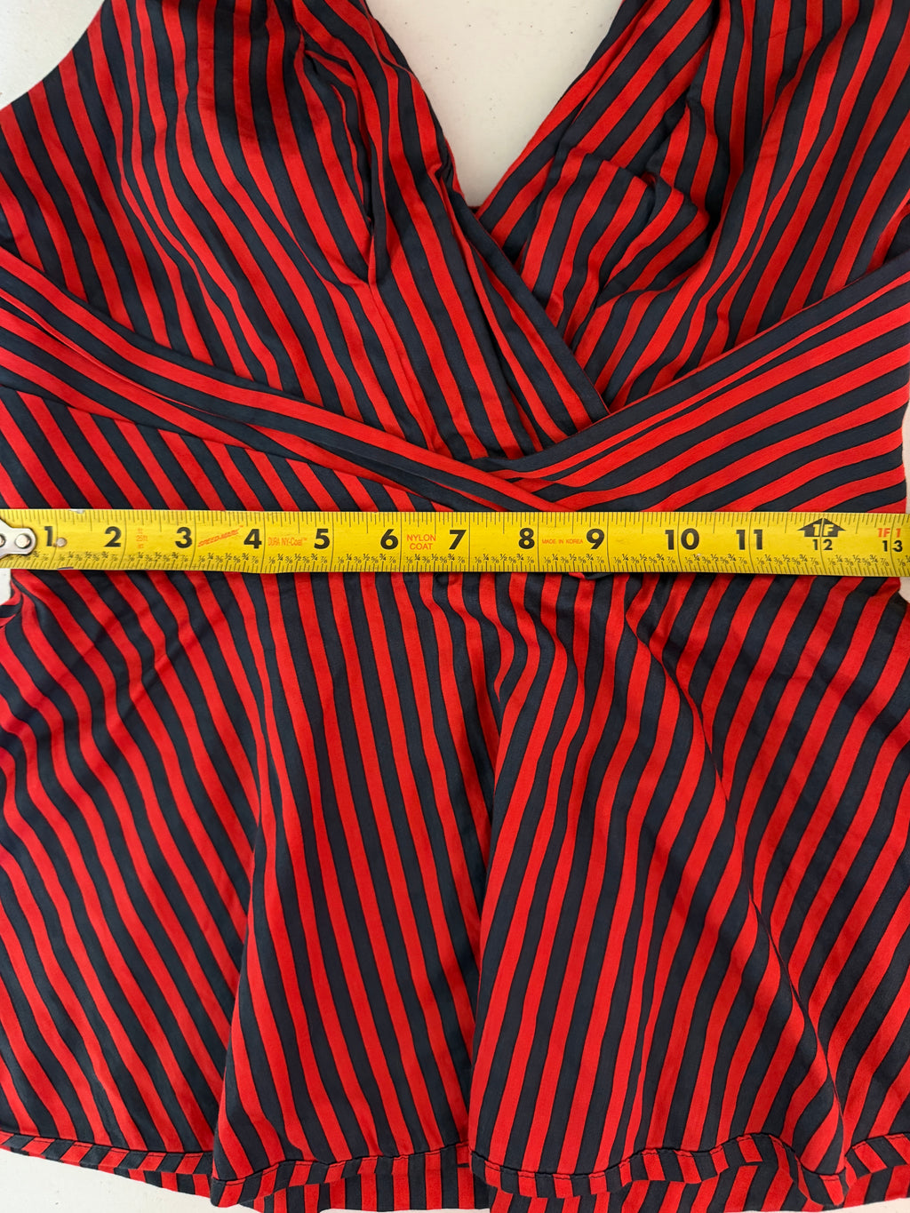 Anthropologie Red Odille Melosa Striped Halter Top
