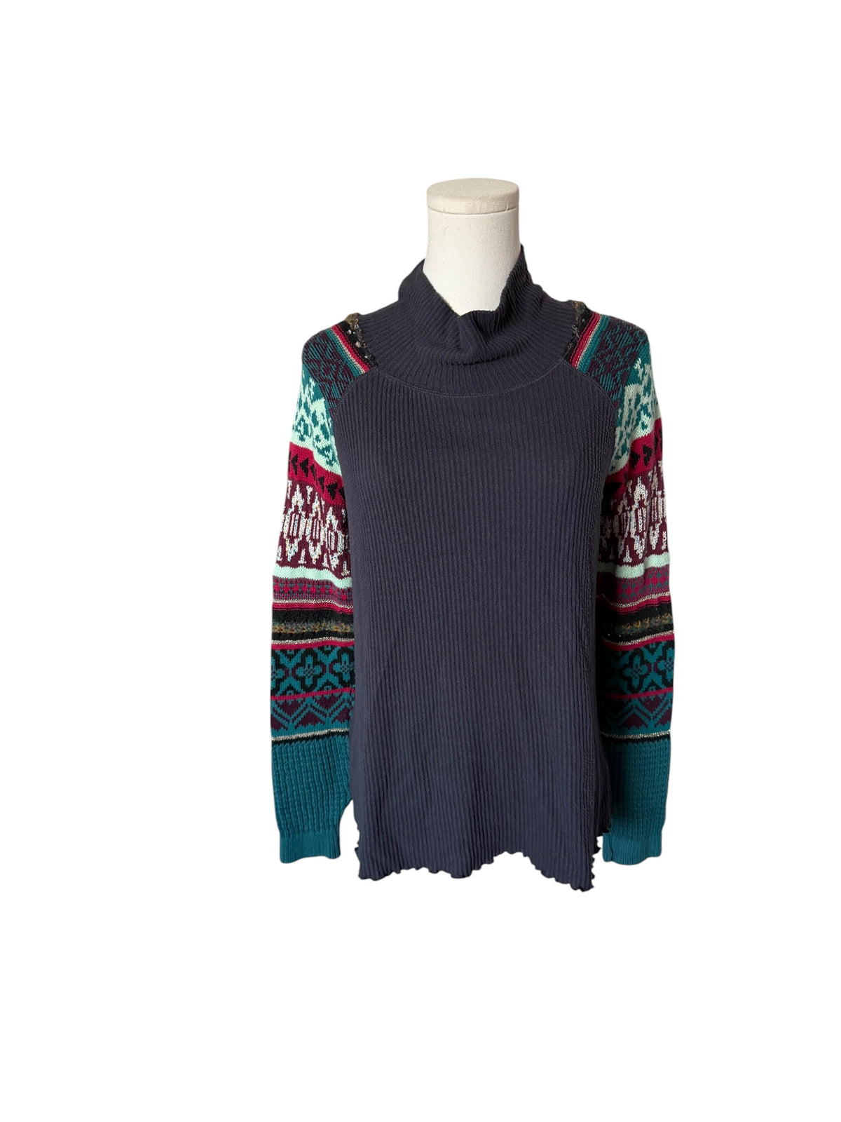 Free People charcoal combo Prism sweater