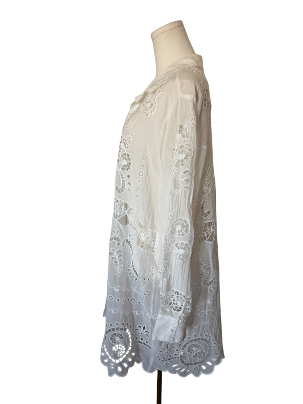 Johnny Was CHARLOTTA EYELET SILK MINI DRESS