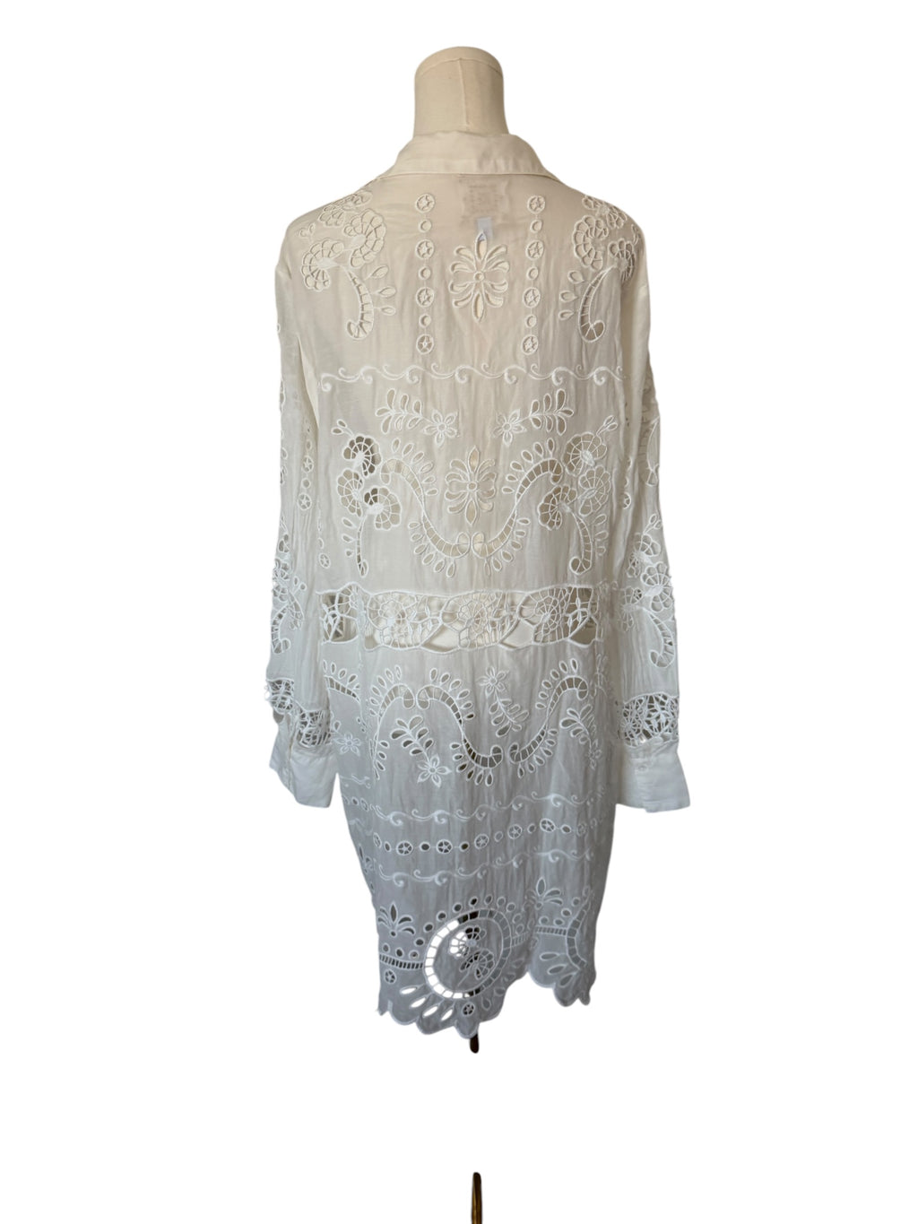 Johnny Was CHARLOTTA EYELET SILK MINI DRESS