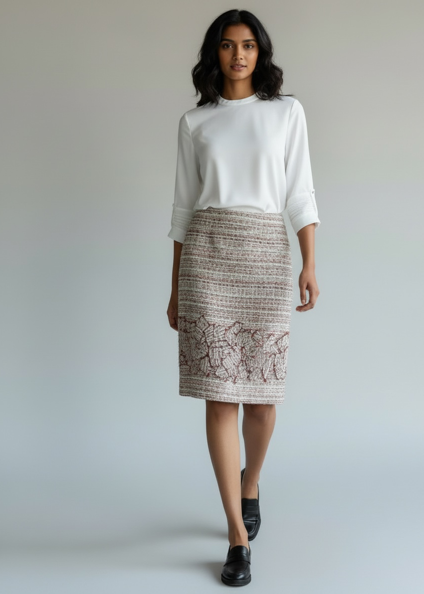 Carolina Herrera tweed pencil skirt