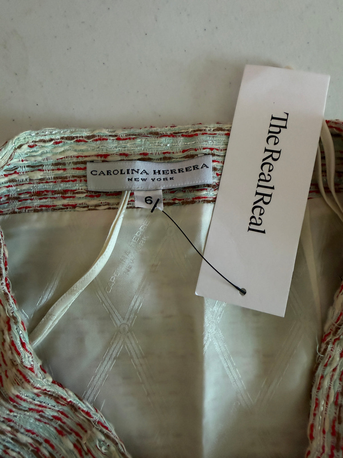 Carolina Herrera tweed pencil skirt