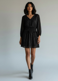 Black silk leopard-print dress by Rebecca Taylor