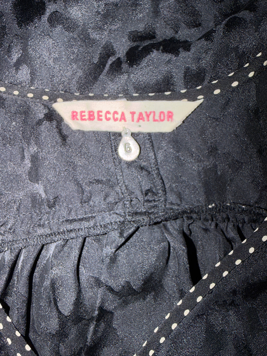 Black silk leopard-print dress by Rebecca Taylor