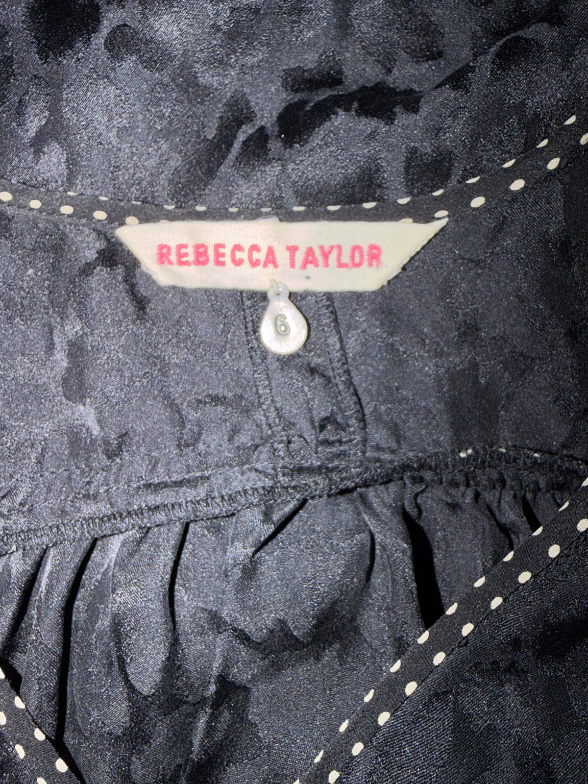 Black silk leopard-print dress by Rebecca Taylor