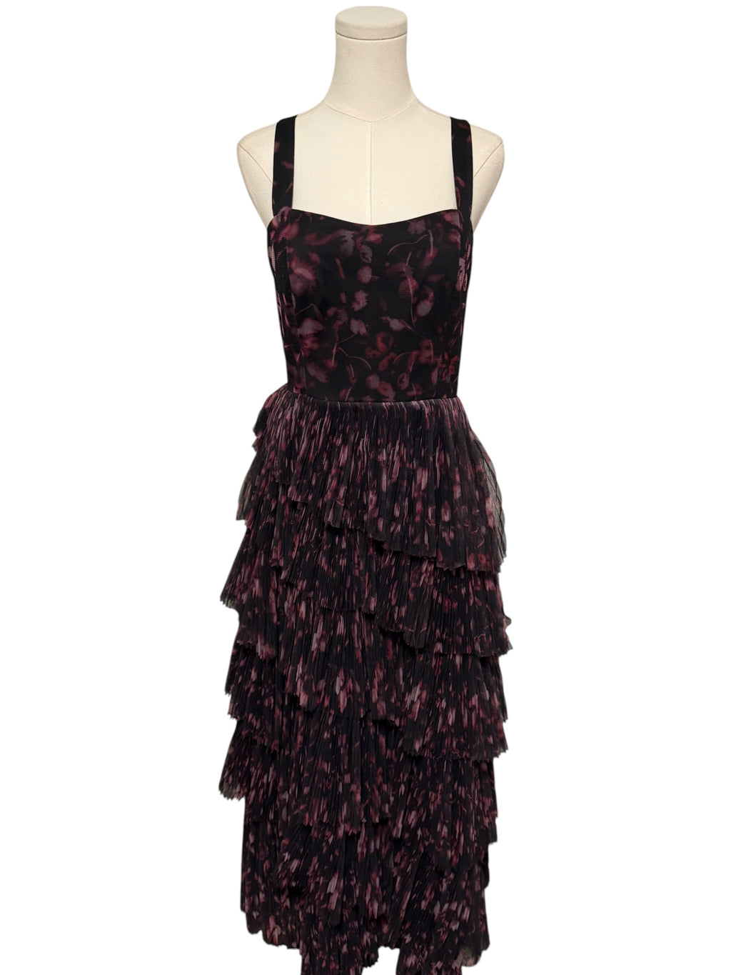 Hutch Sleeveless Tulle Tiered Maxi Dress