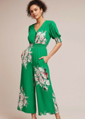 green floral Longwood Floral Jumpsuit by Tracy Reese for Anthropologie