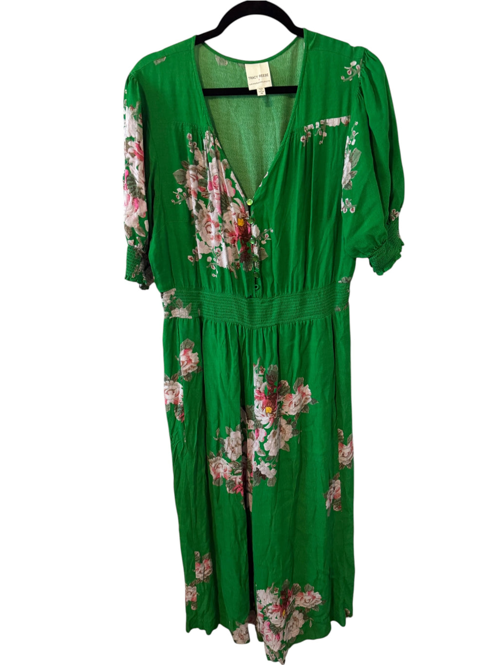 green floral Longwood Floral Jumpsuit by Tracy Reese for Anthropologie