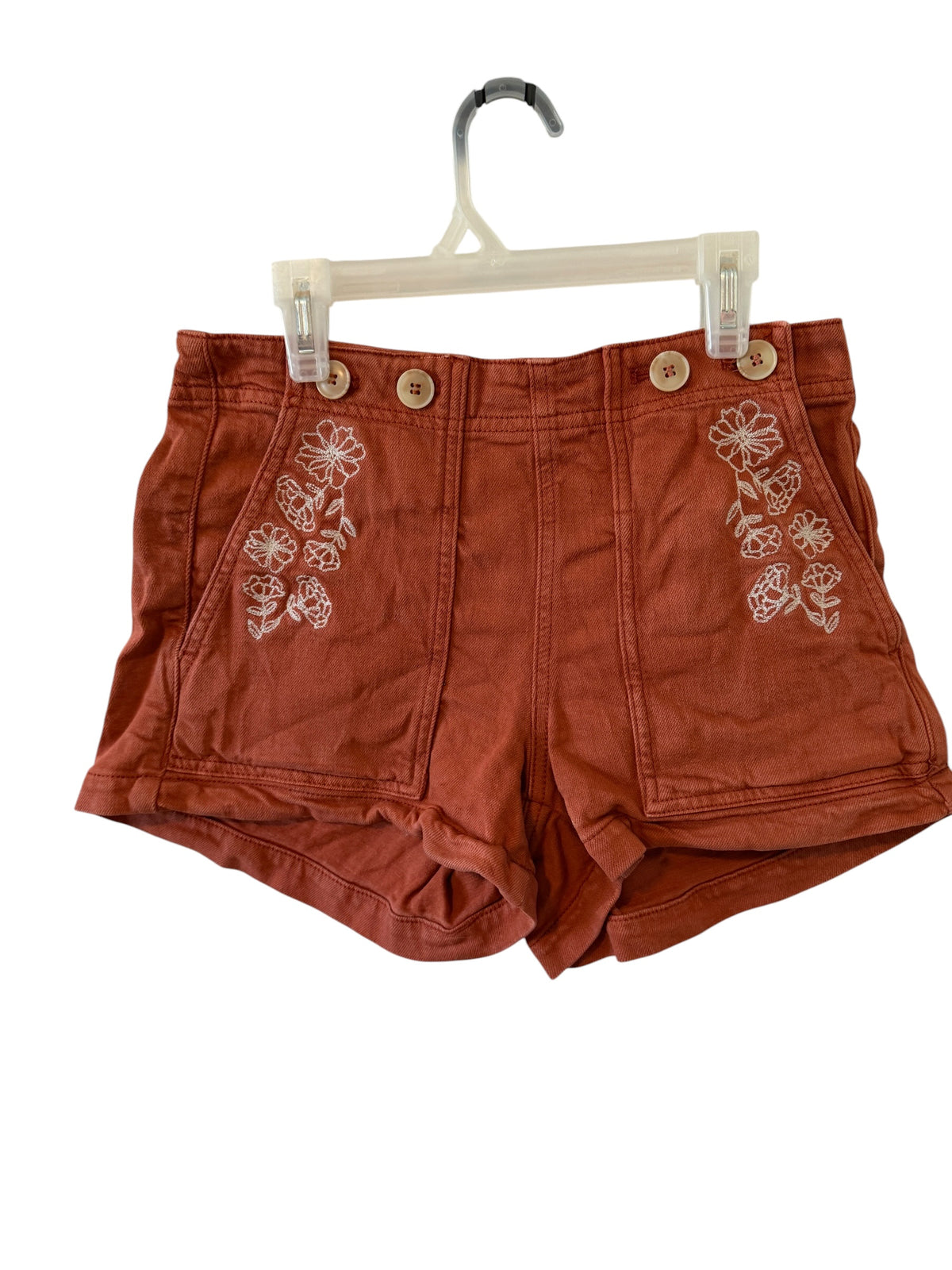 Tricia Fix Reworked Kit Shorts in dark orange