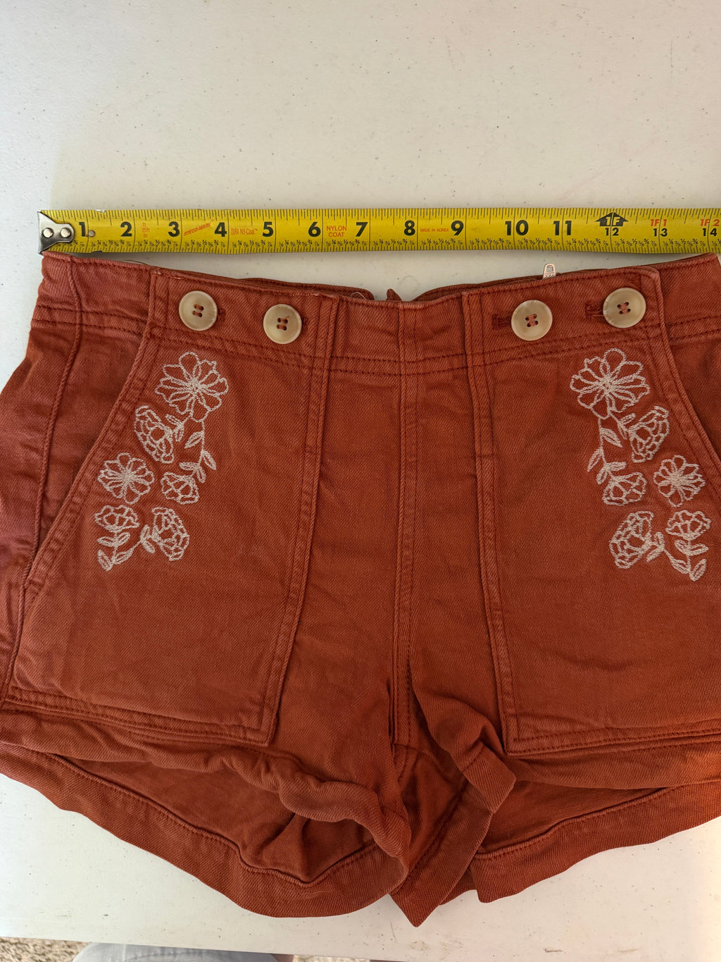 Tricia Fix Reworked Kit Shorts in dark orange