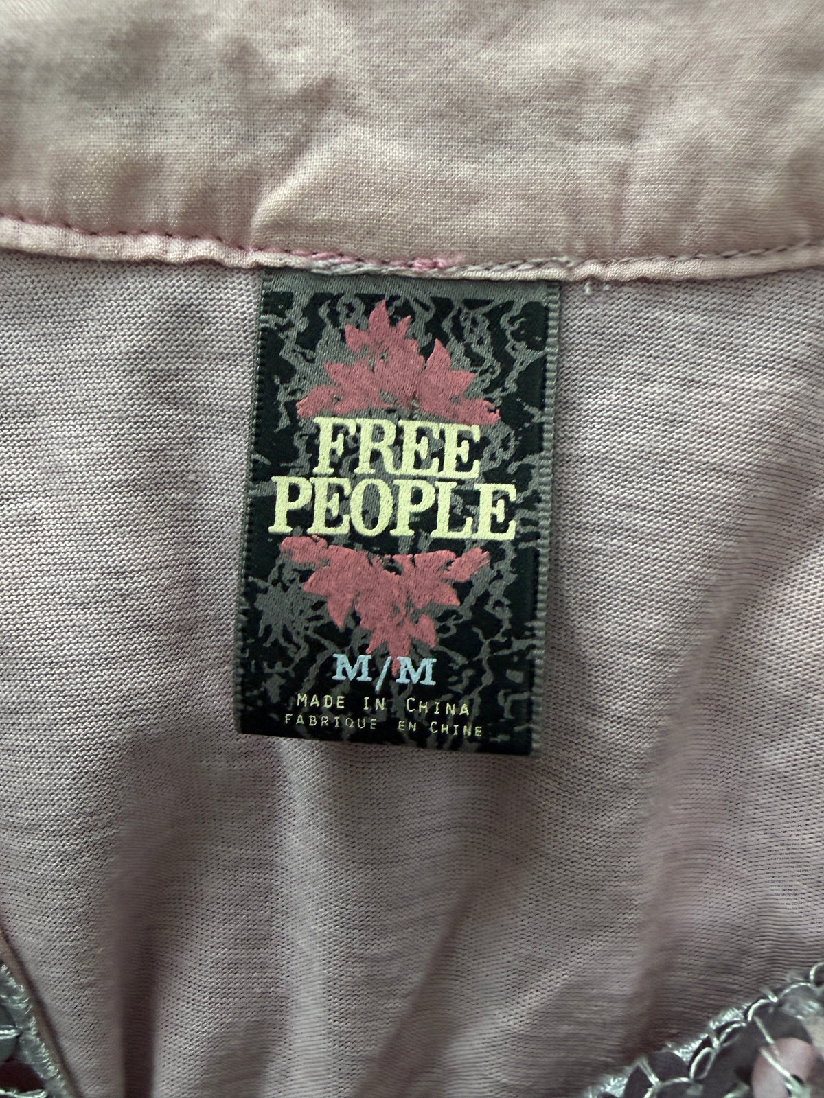 Free People Silver Sequin Multicolor Sleeveless Halter Chiffon Tunic