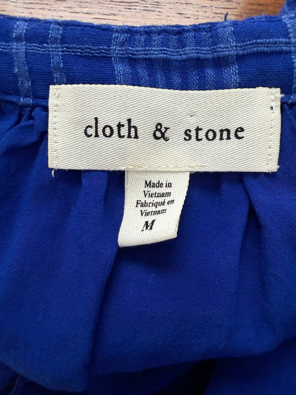 Cloth & Stone Cobalt Blue Plaid Button-Front Tunic Dress