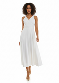 Taylor Women's V-Neck Pleated Dress