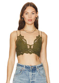 Olive green Free People Adella Bralette