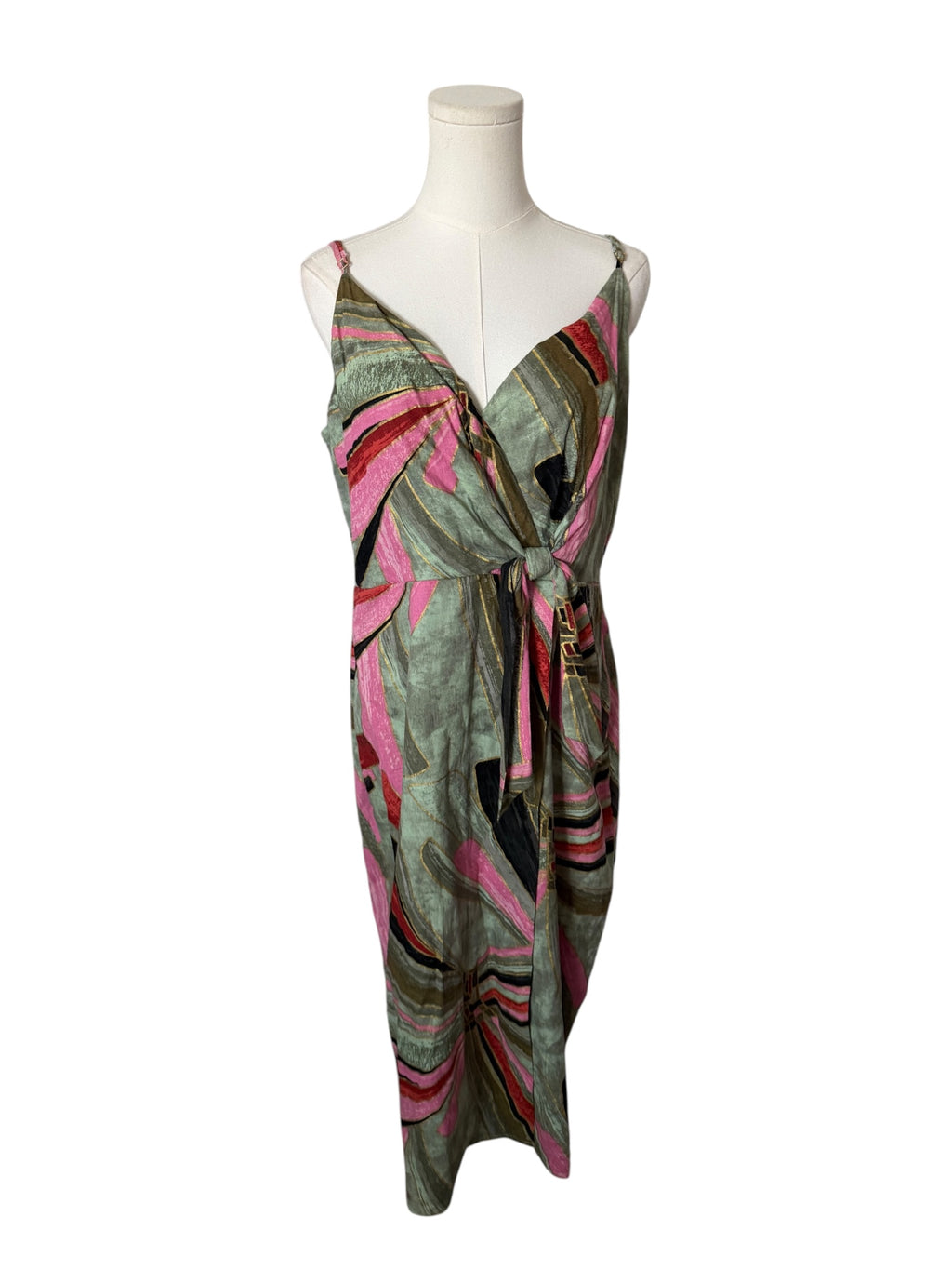 Jason Wu linen-blend watercolor abstract-print midi dress